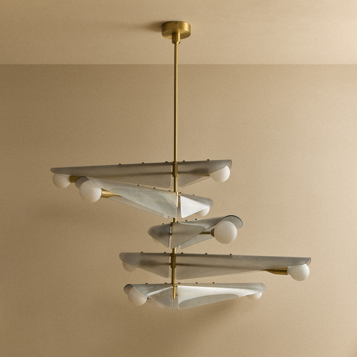 Sycamore Chandelier 5 Tiers in Dawn Grey