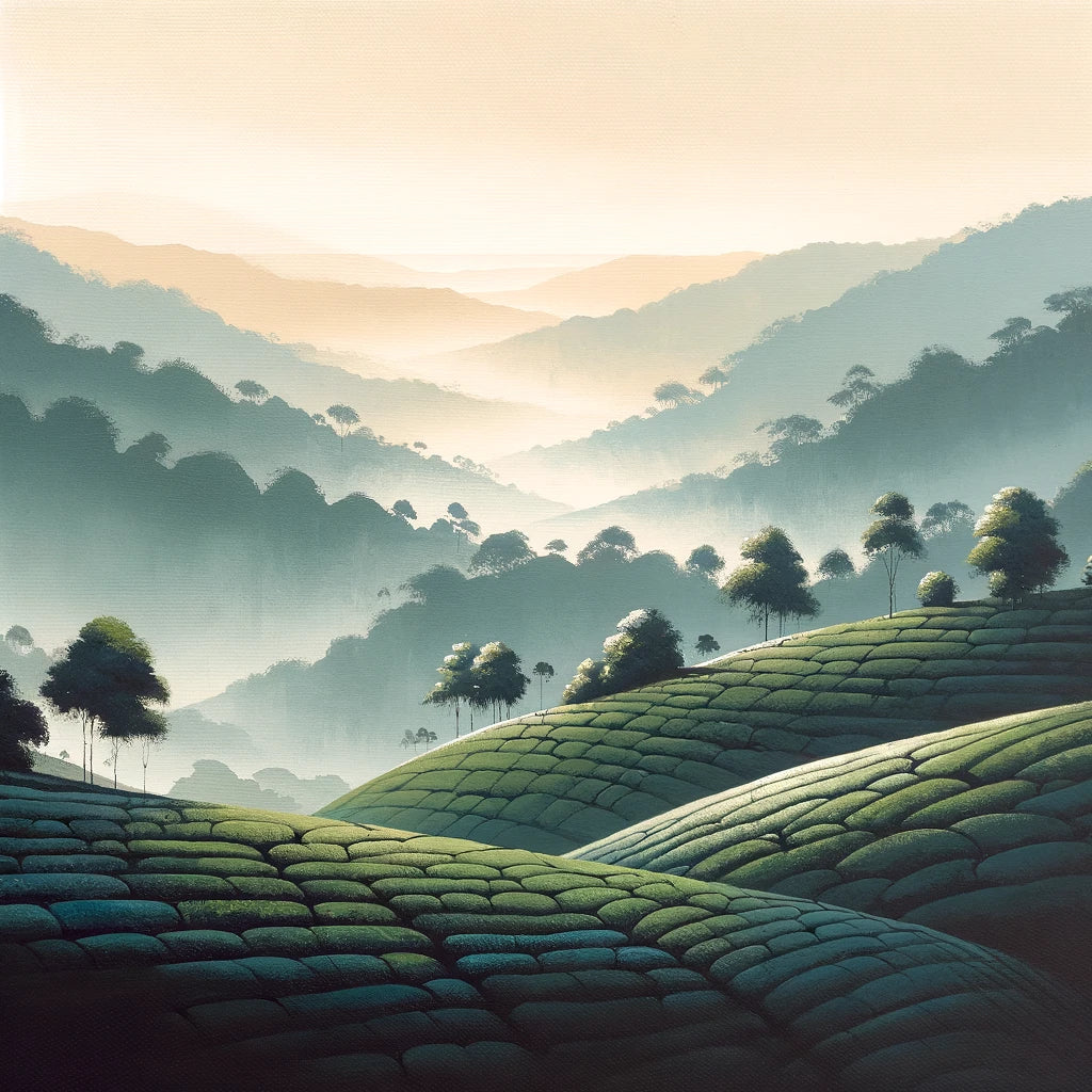 Sylhet Tea Garden Tranquility Canvas