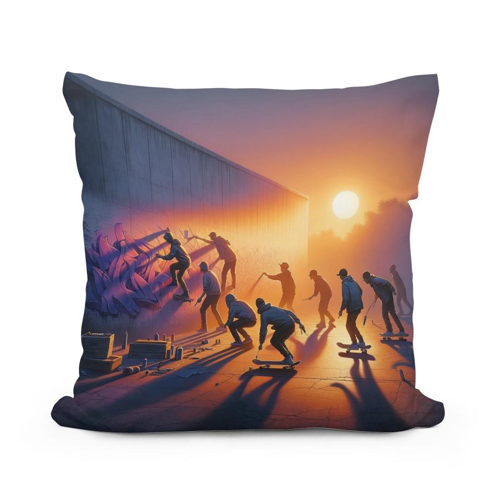 Twilight Tagging Adventure Cotton Cushion