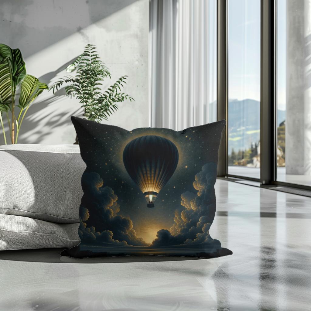 Nocturnal Elegance Cotton Cushion