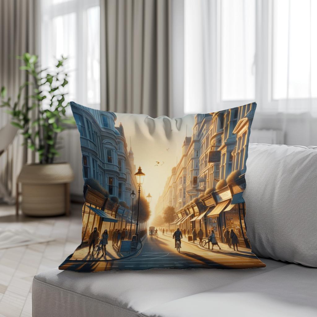 Bristol's Park Street Morning Glow Cotton Cushion