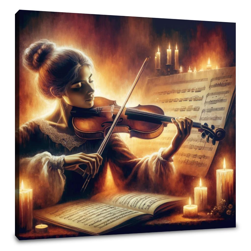 Soulful Violinist Canvas