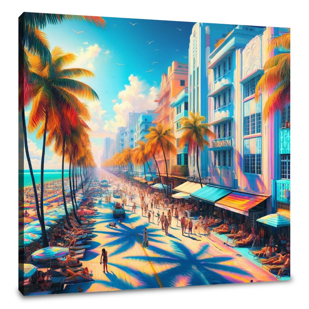 Vibrant Miami Summer Canvas