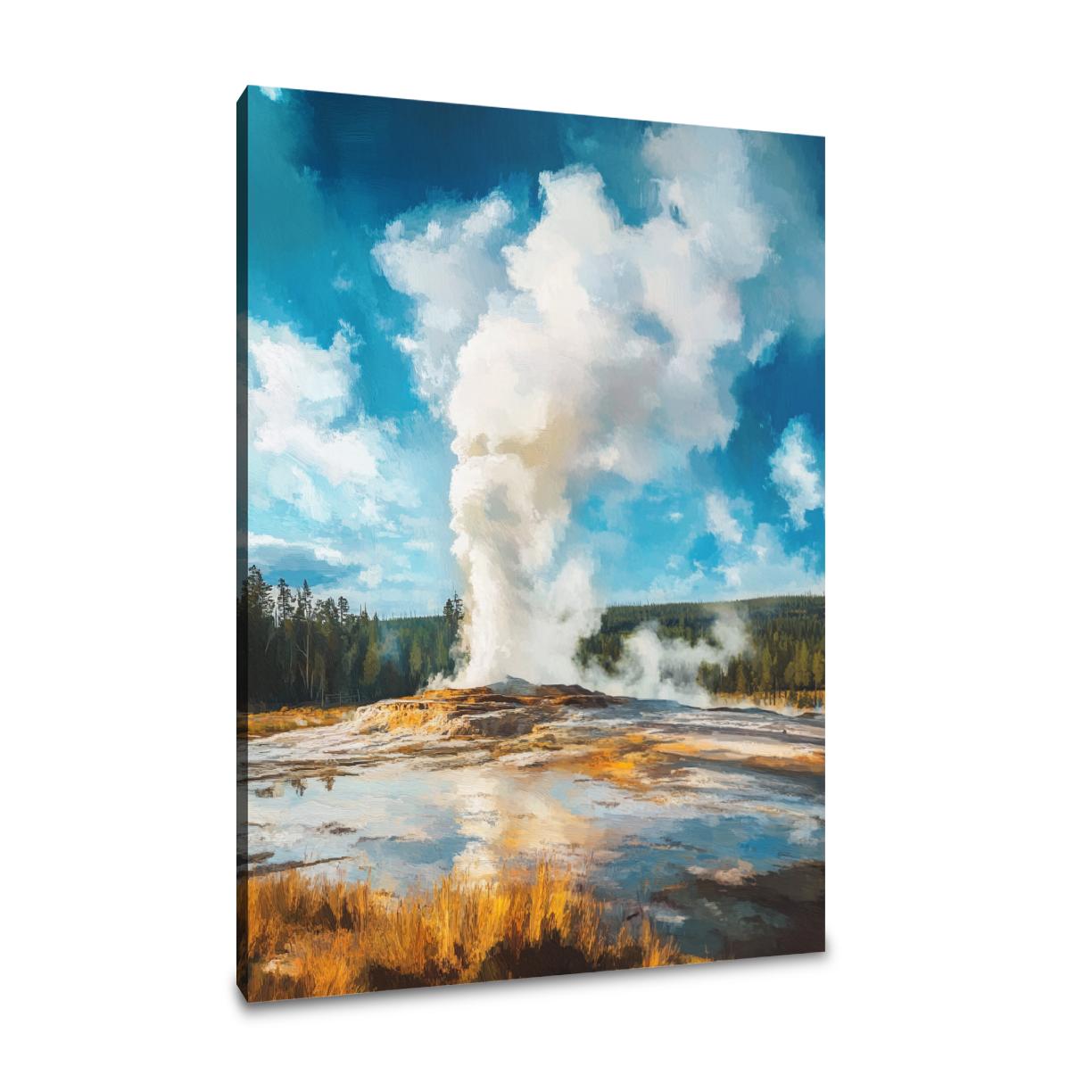 Yellowstone Geyser Canvas