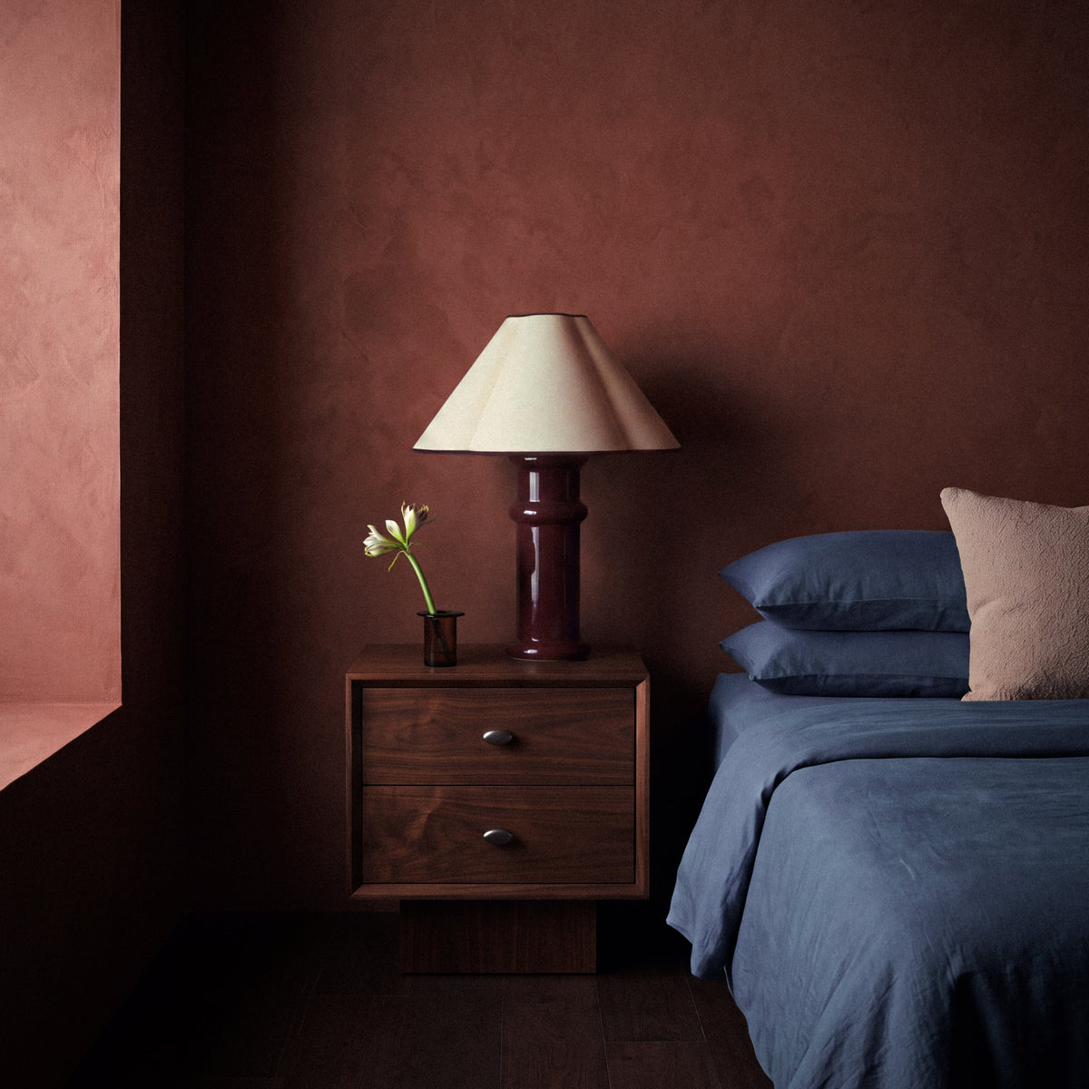 Heath Table Lamp in Port Red