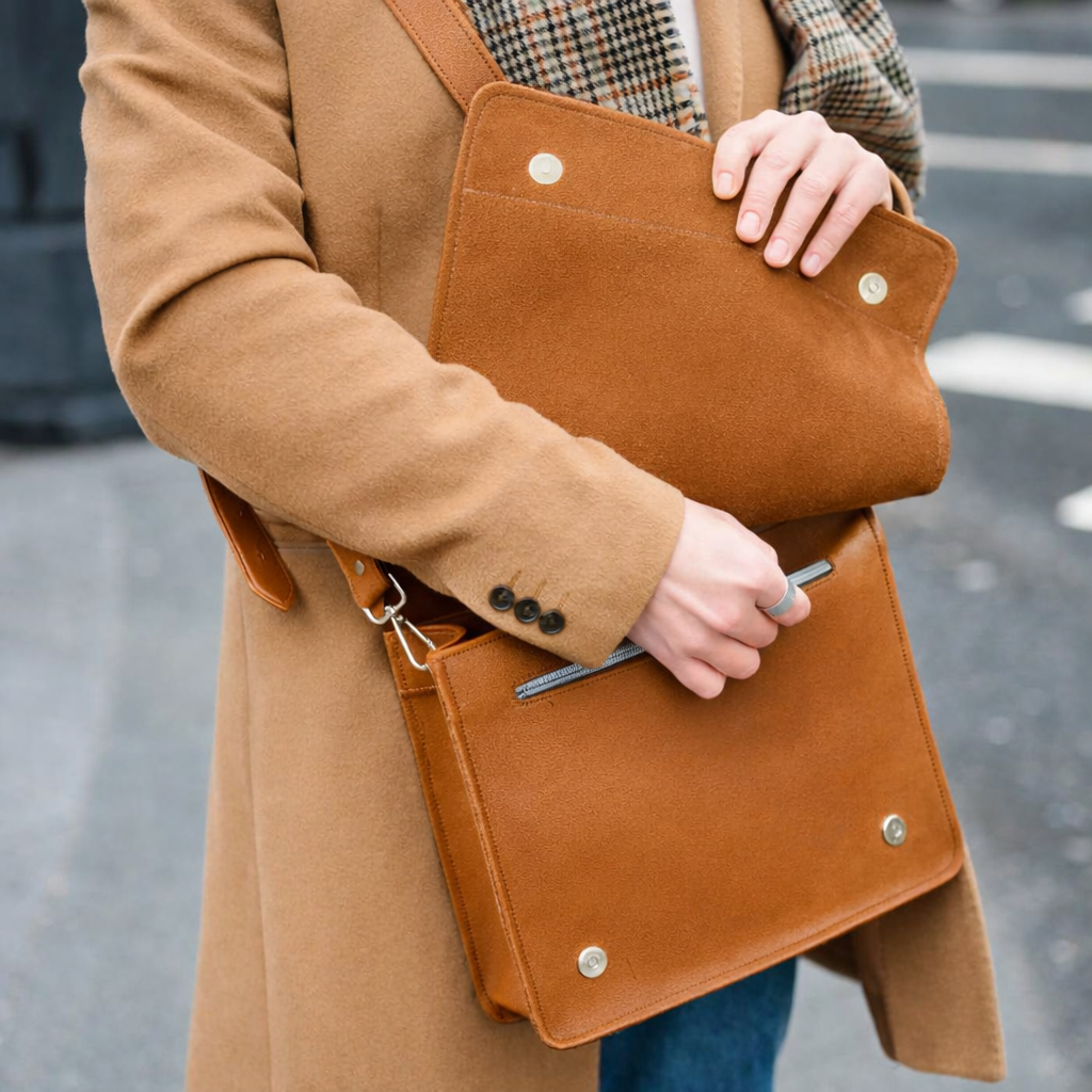 Men's Leather Tannery Messenger - Tan