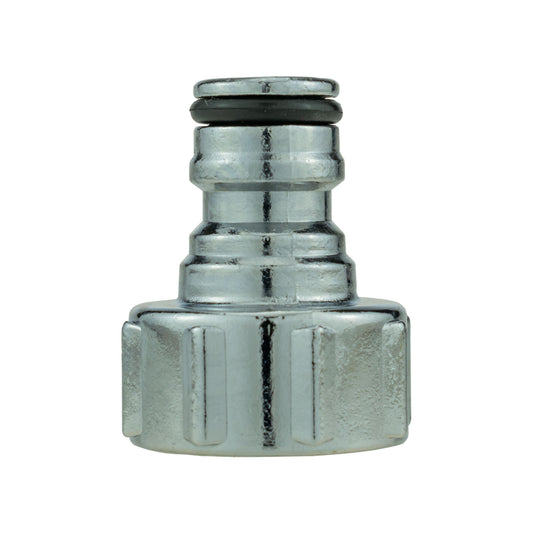 Tap Connector Snap On Male - 3/4" BSPF Metal Chrome