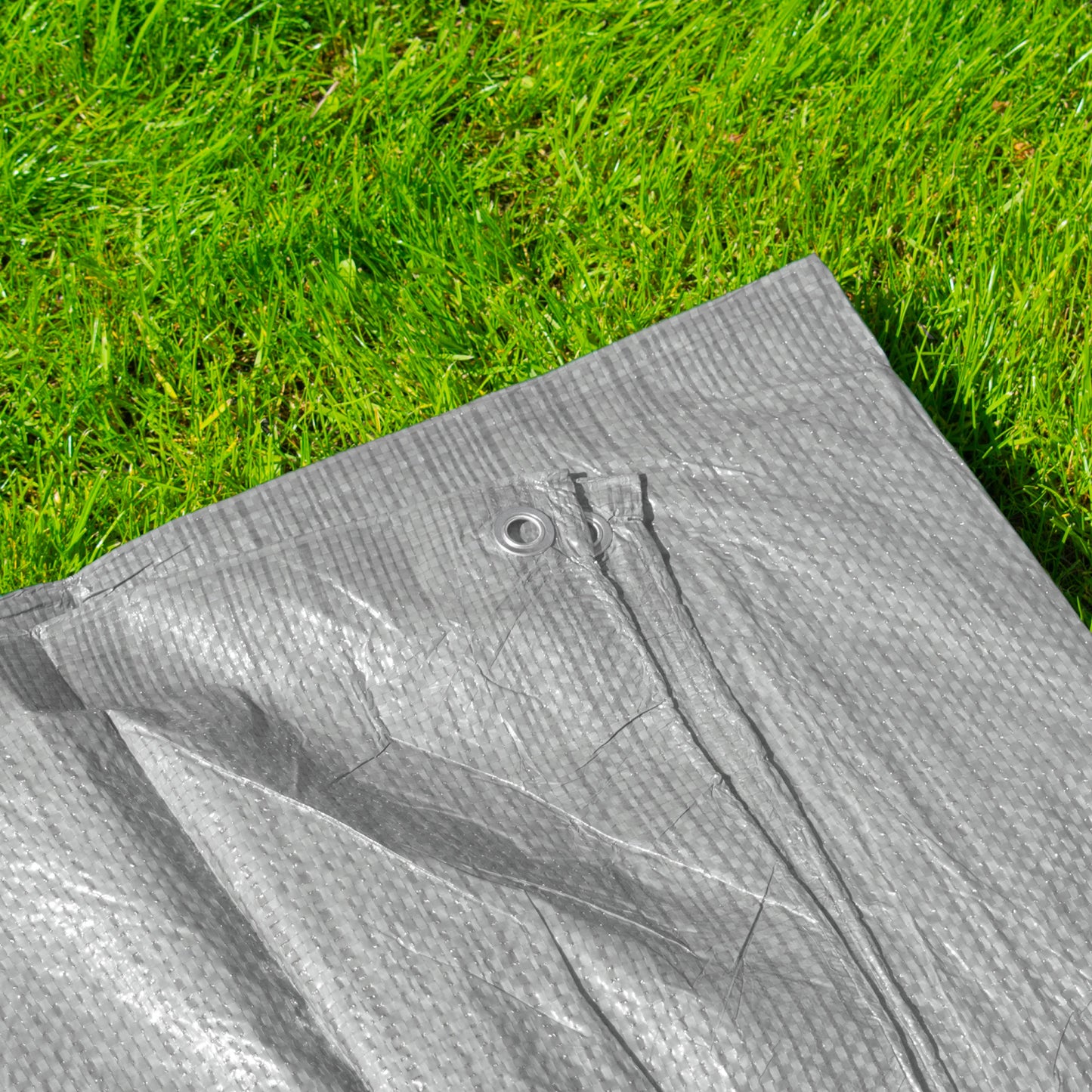 Grey S-Grade Tarpaulin with 10 Metres of 6mm Bungee Rope