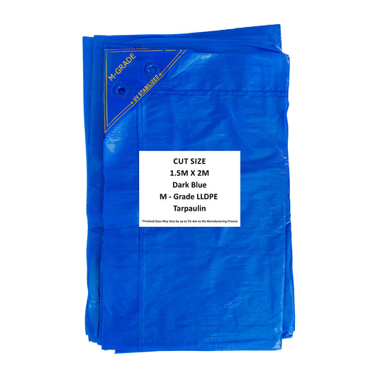 M-Grade LLDPE Blue Tarpaulin 1.5m x 2m