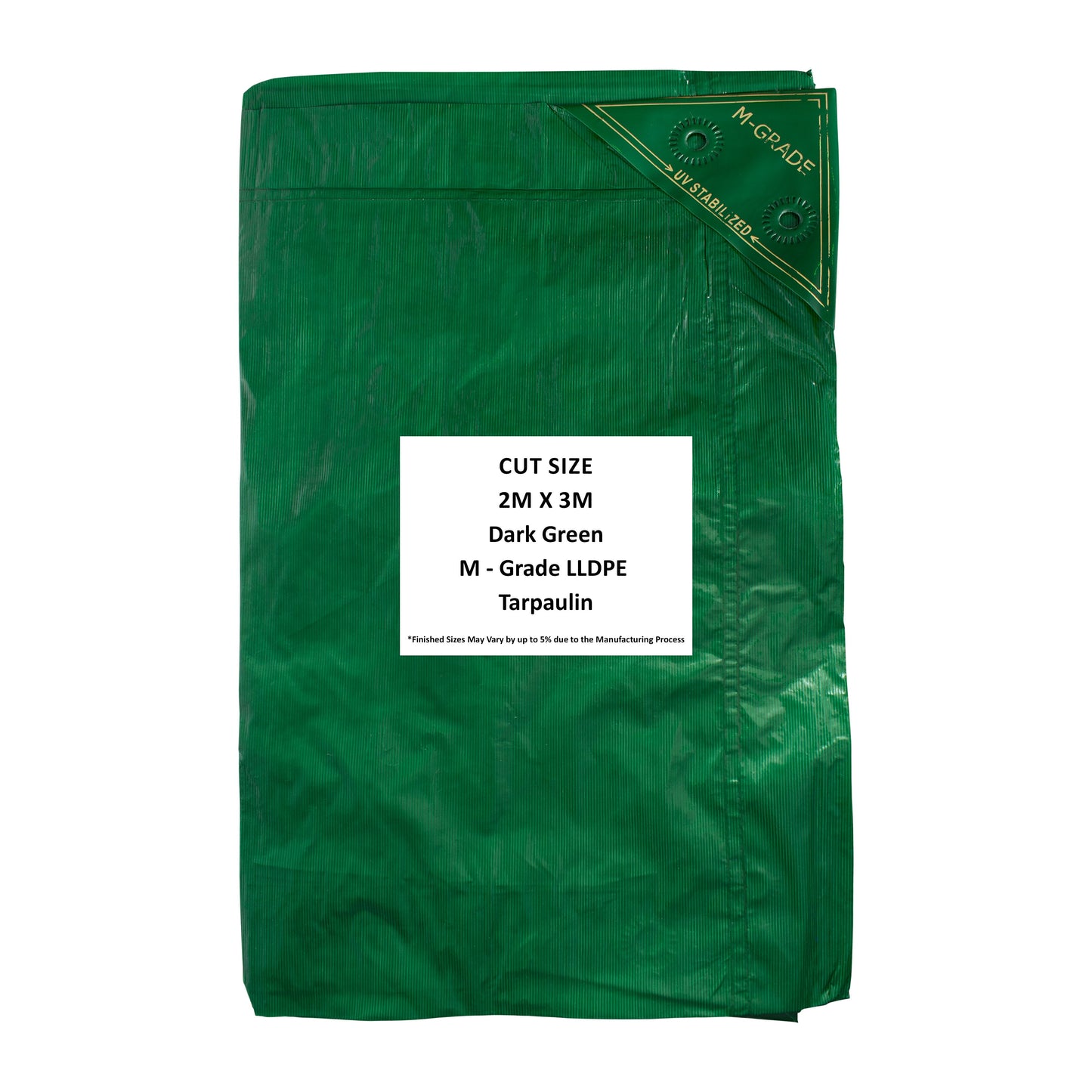 M-Grade LLDPE Green Tarpaulin 2m x 3m