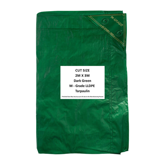 M-Grade LLDPE Green Tarpaulin 2m x 3m