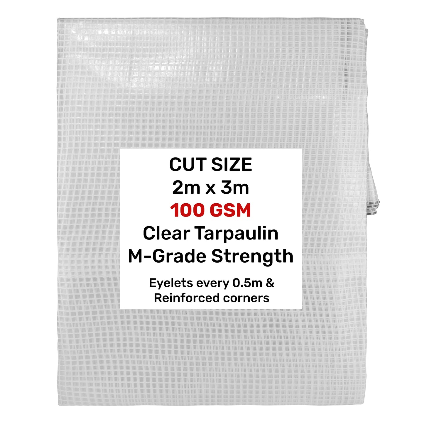 Clear M-Grade Tarpaulin 2m x 3m
