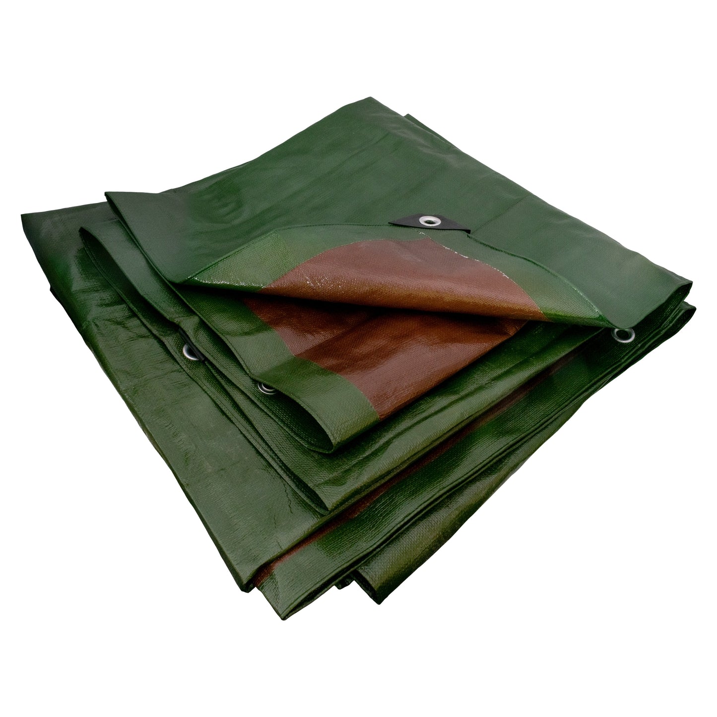 Green/Brown L-Grade Tarpaulin 2m x 3m