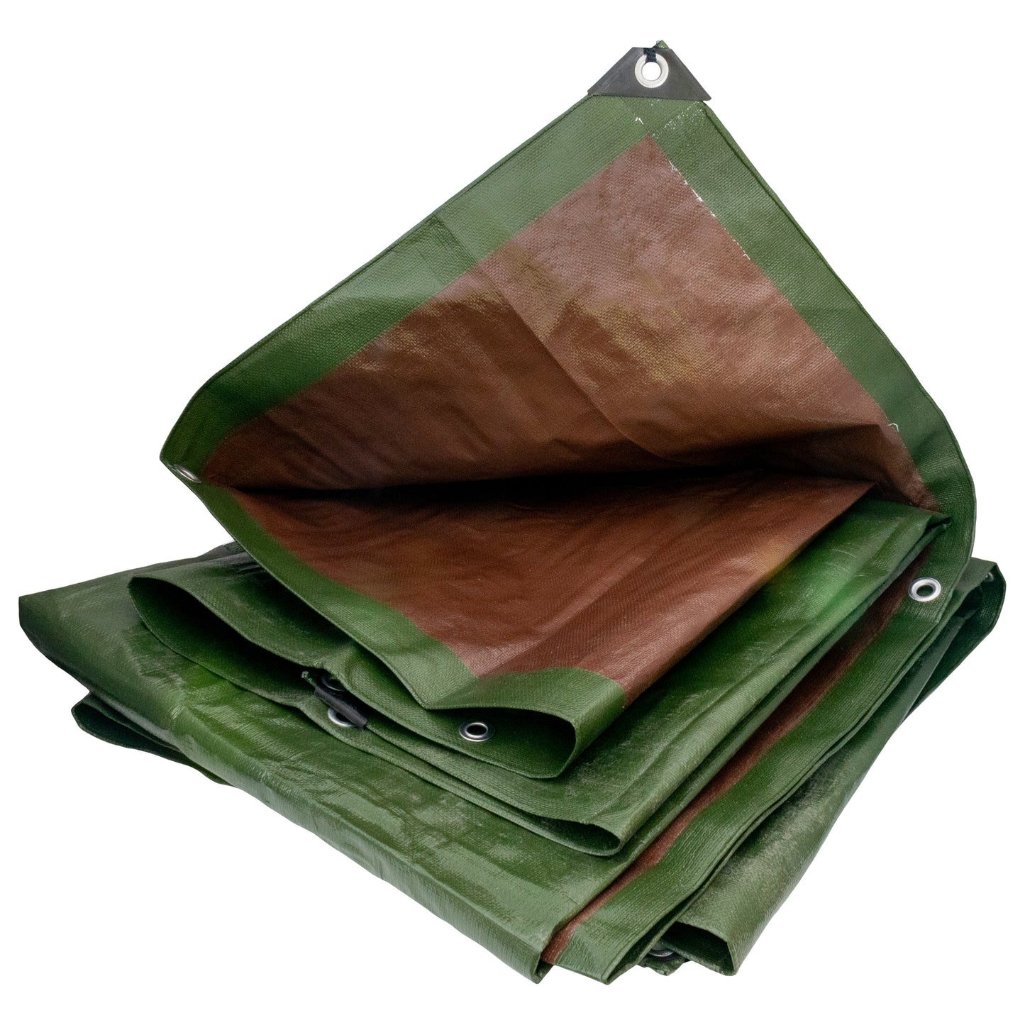 Green/Brown L-Grade Tarpaulin 3m x 5m