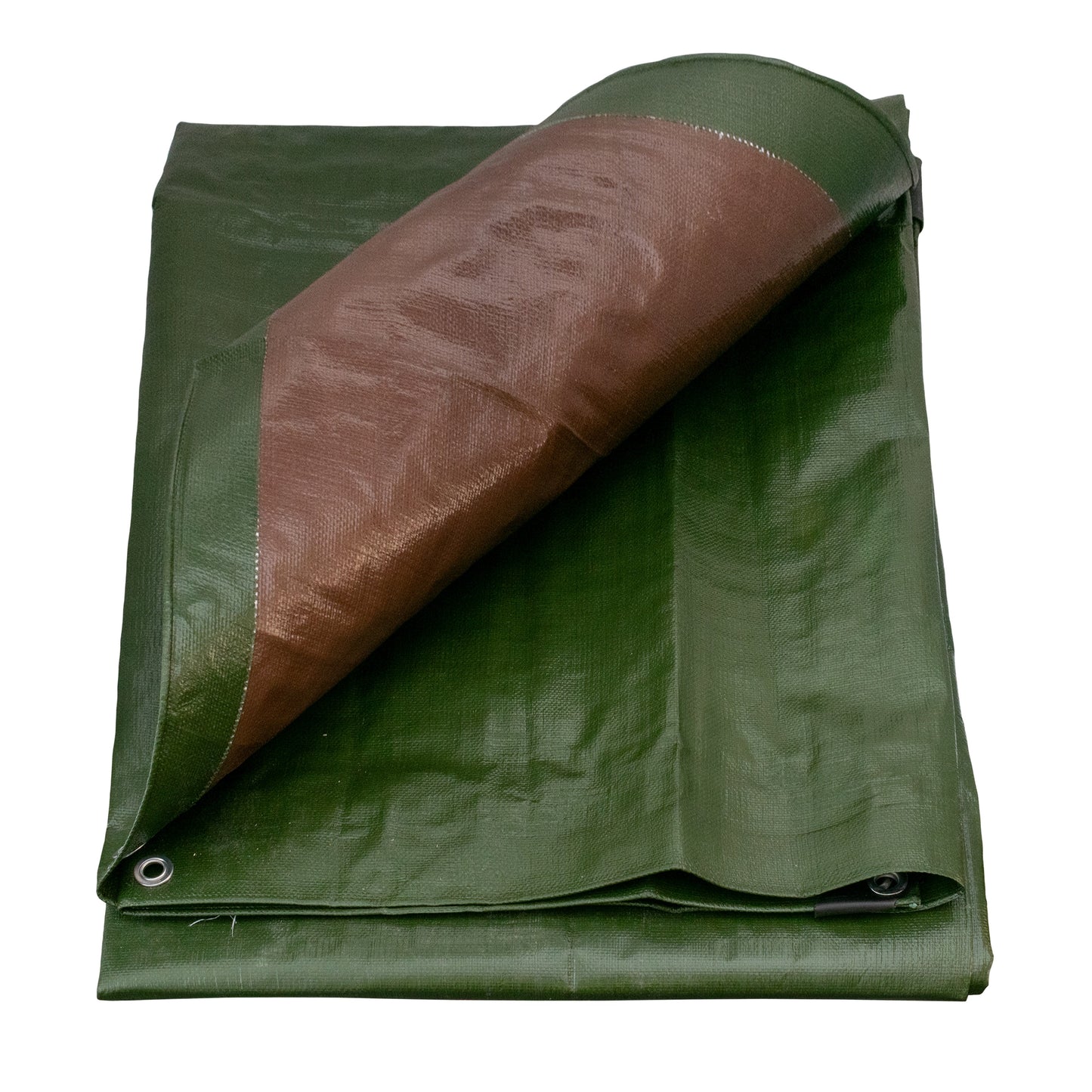 Green/Brown L-Grade Tarpaulin 4m x 4m