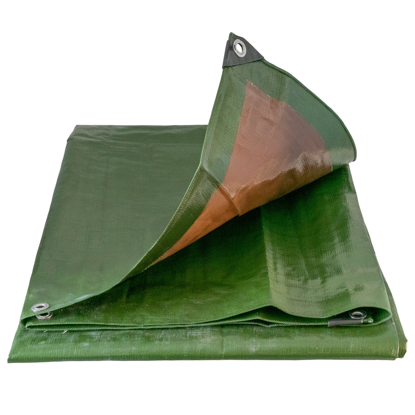 Green/Brown L-Grade Tarpaulin 6m x 6m