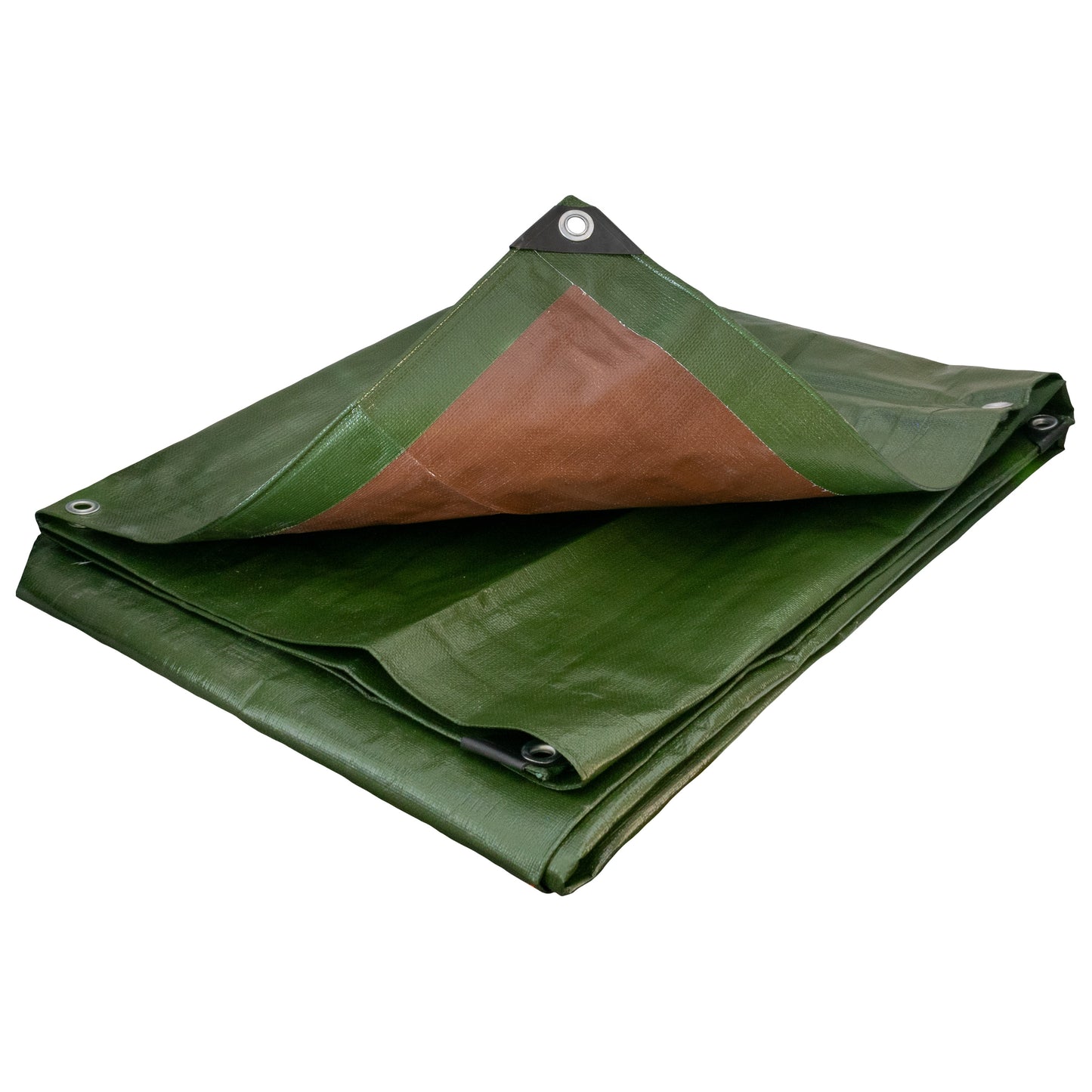 Green/Brown L-Grade Tarpaulin 2m x 3m