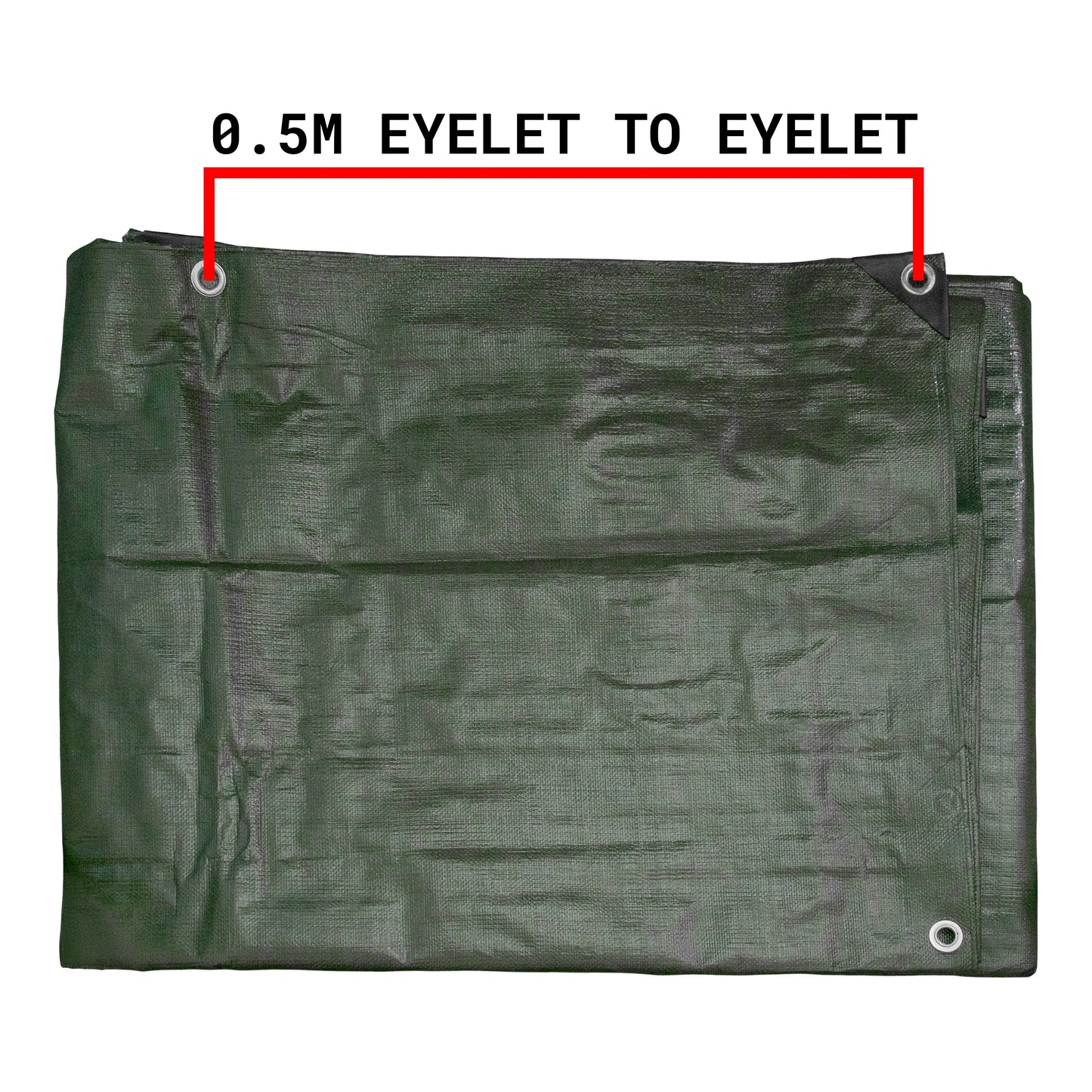 Green/Brown L-Grade Tarpaulin 4m x 6m