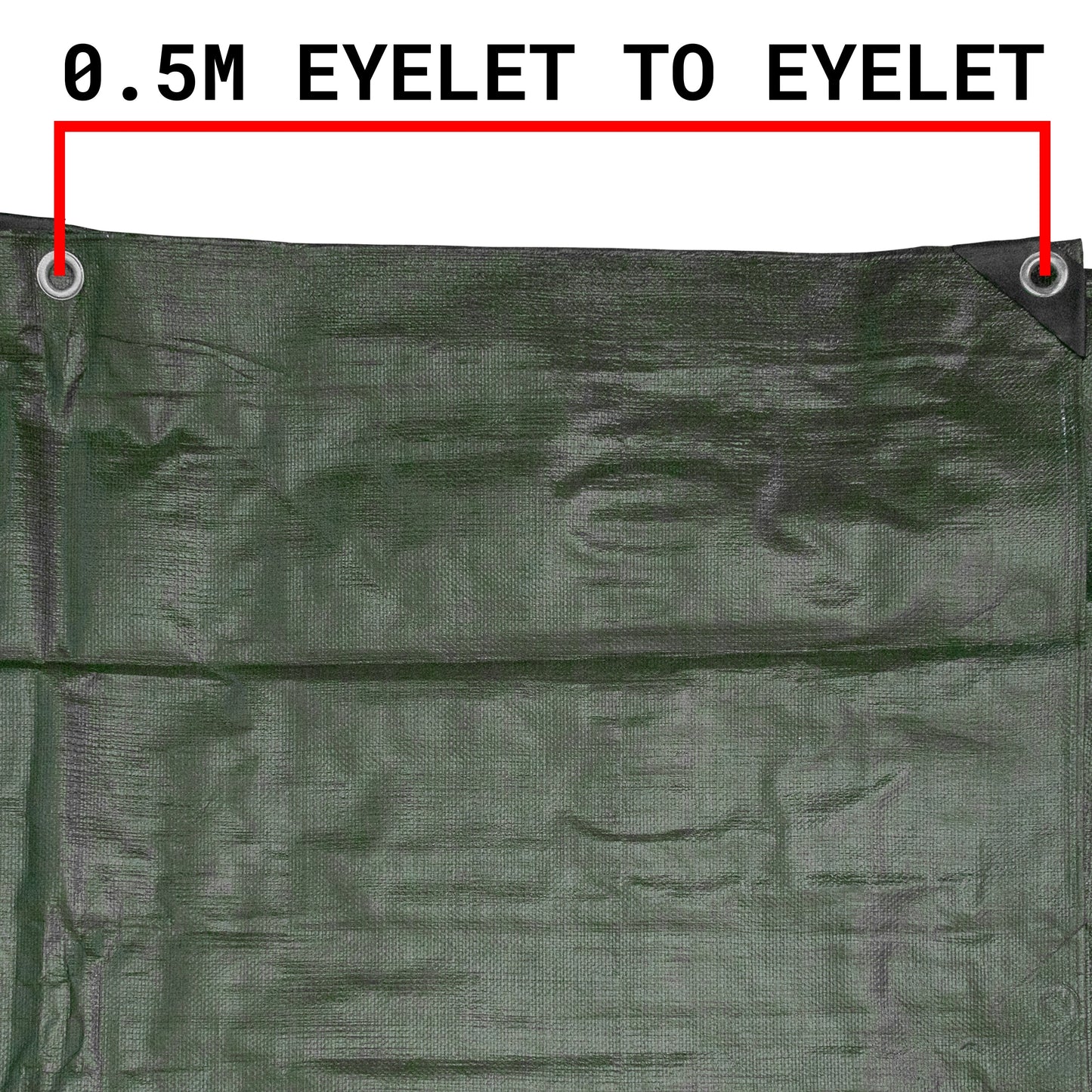 Green/Brown L-Grade Tarpaulin 3m x 5m