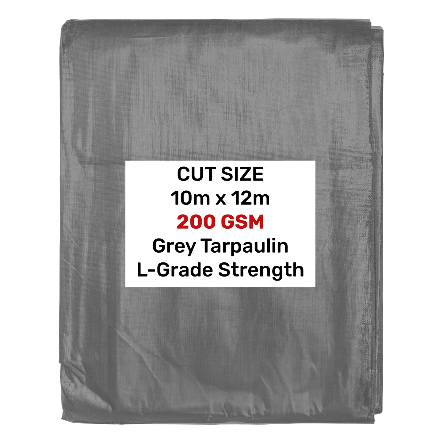Grey L-Grade Tarpaulin 10m x 12m