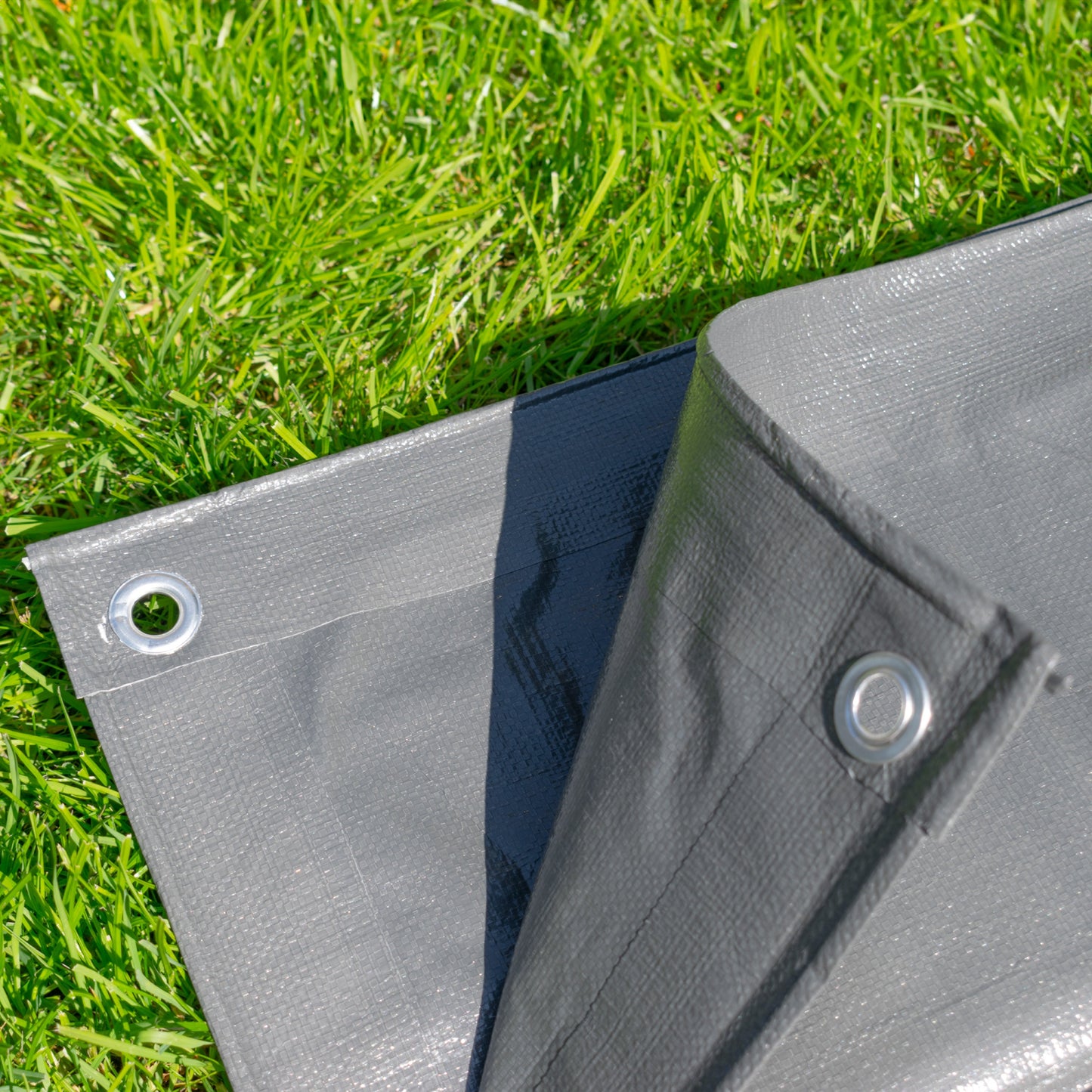 Grey L-Grade Tarpaulin 4m x 6m