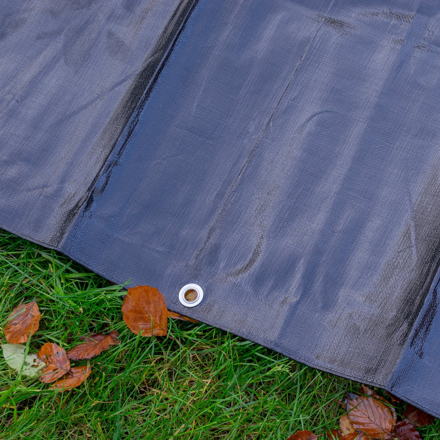 Black/Silver L-Grade Tarpaulin with Bungee Balls (Black)