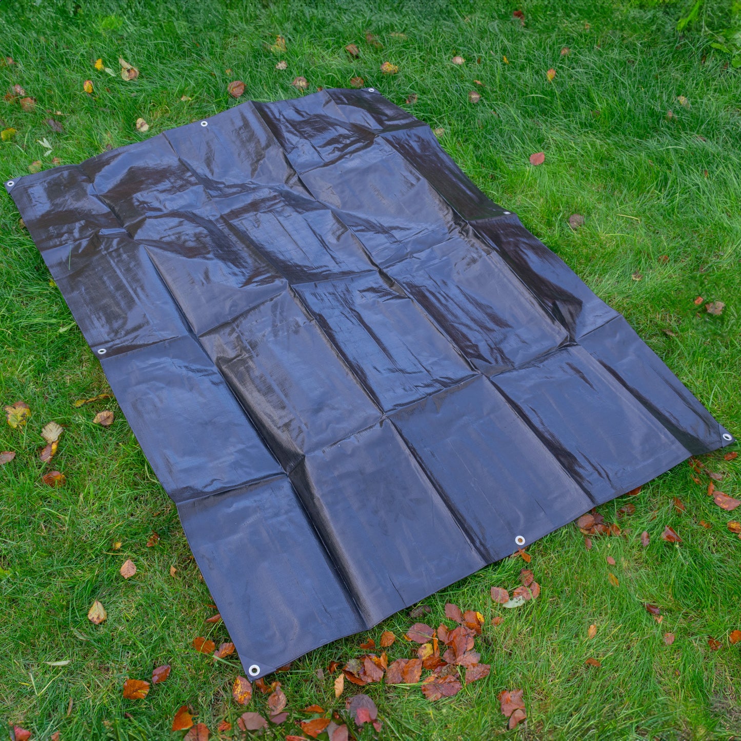 Black/Silver L-Grade Tarpaulin with Bungee Balls (Black)