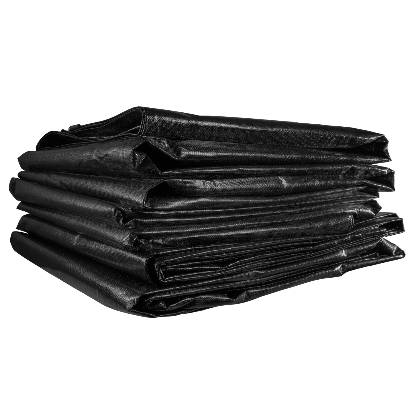 Black/Silver L-Grade Tarpaulin with 20 x 6" Bungee Balls (White)