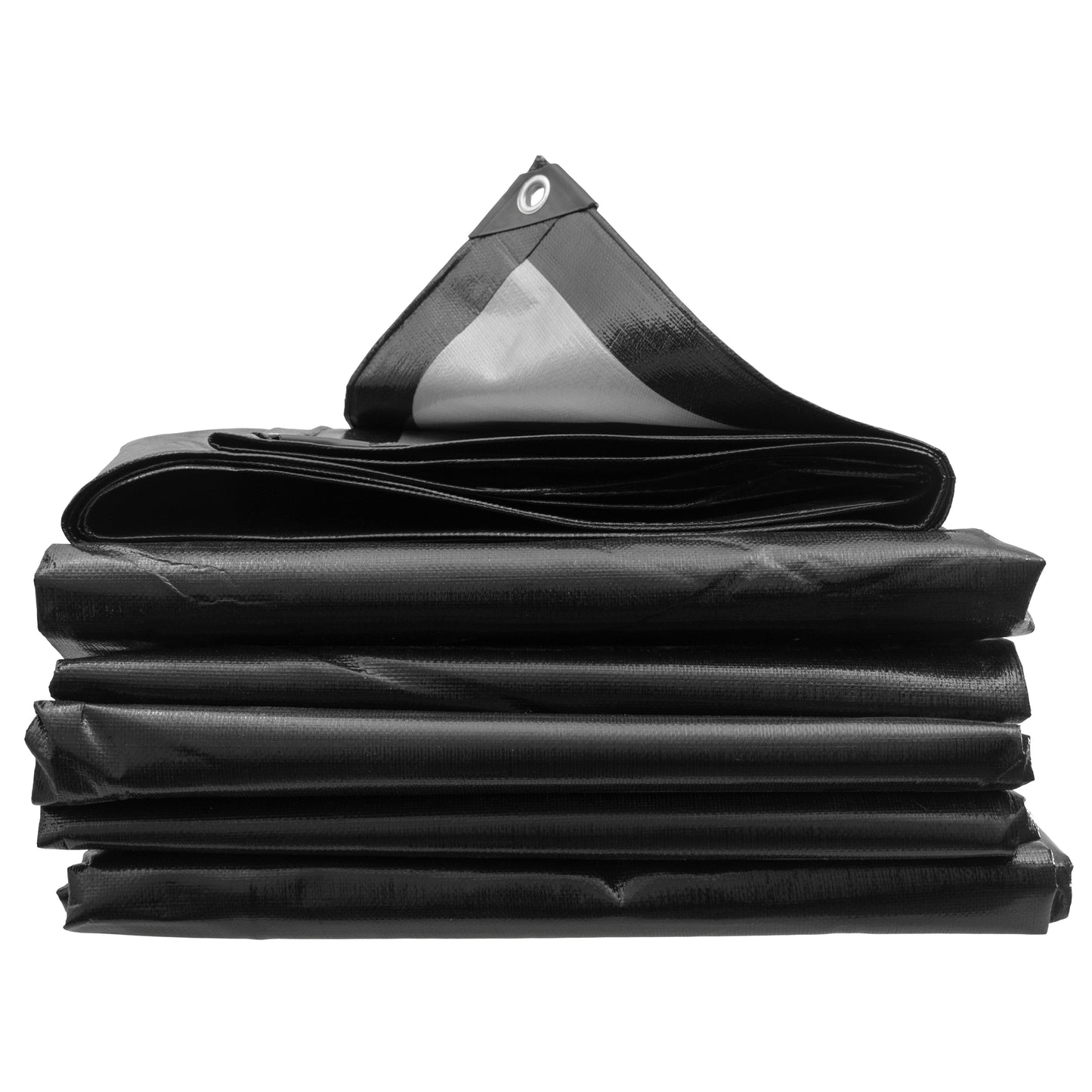 Black/Silver L-Grade Tarpaulin 4m x 5m