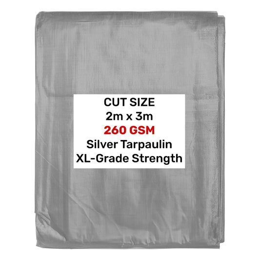 Silver XL-Grade Tarpaulin 2m x 3m