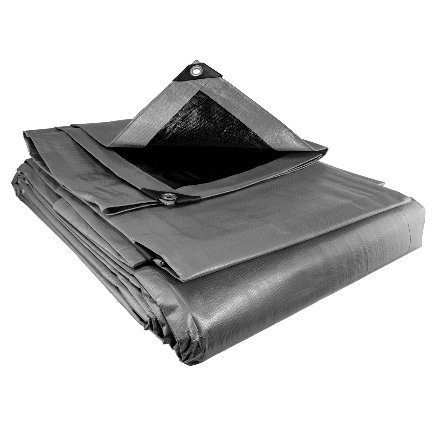 Silver XL-Grade Tarpaulin with 20 x 6" Bungee Balls (White)