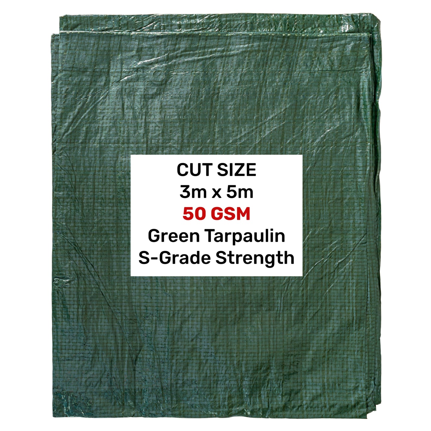Green S-Grade Tarpaulin 3m x 5m