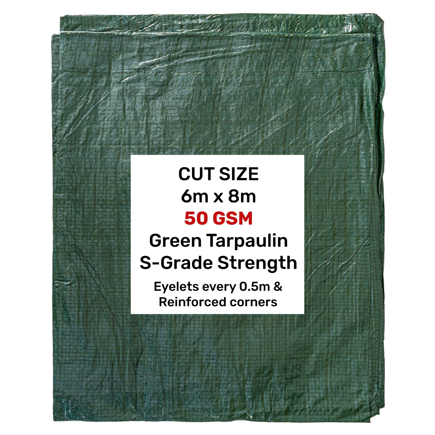 Green S-Grade Tarpaulin 6m x 8m