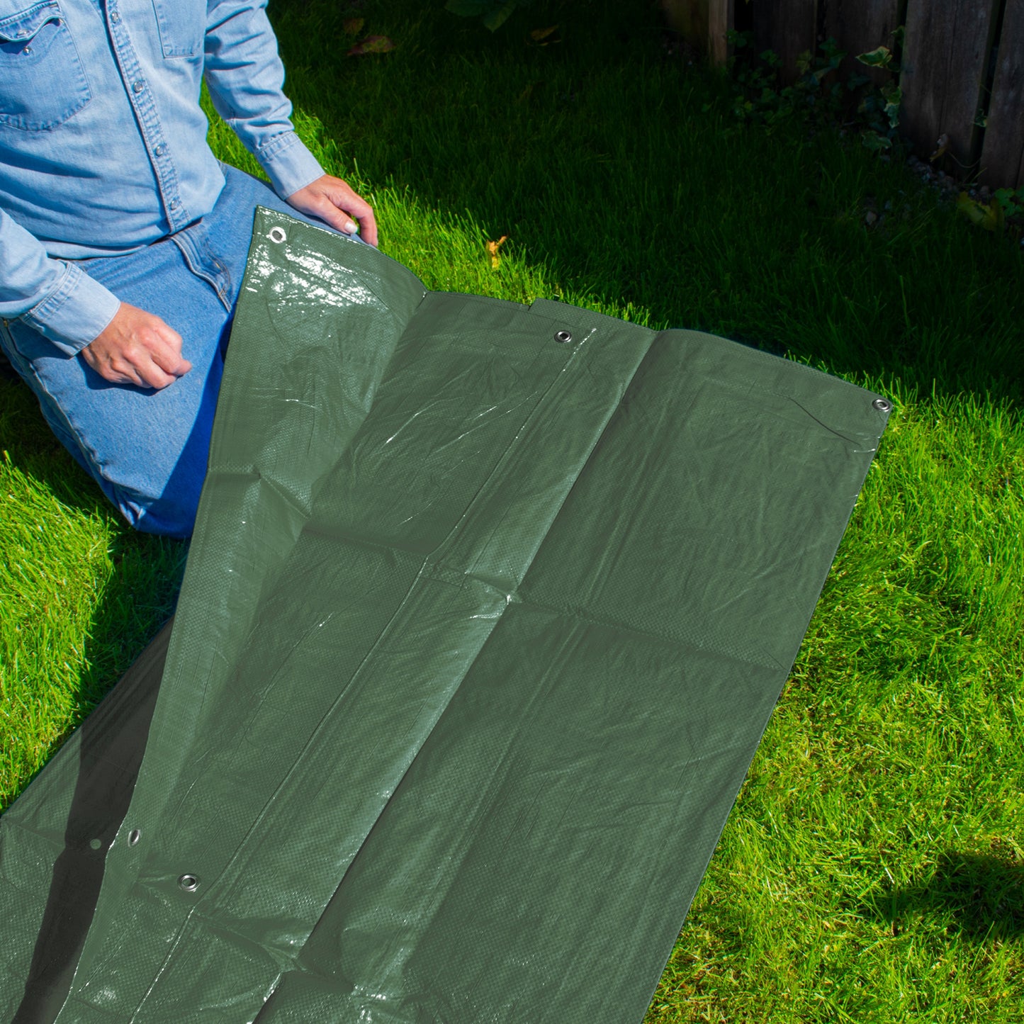 Green M-Grade Tarpaulin 5m x 6m