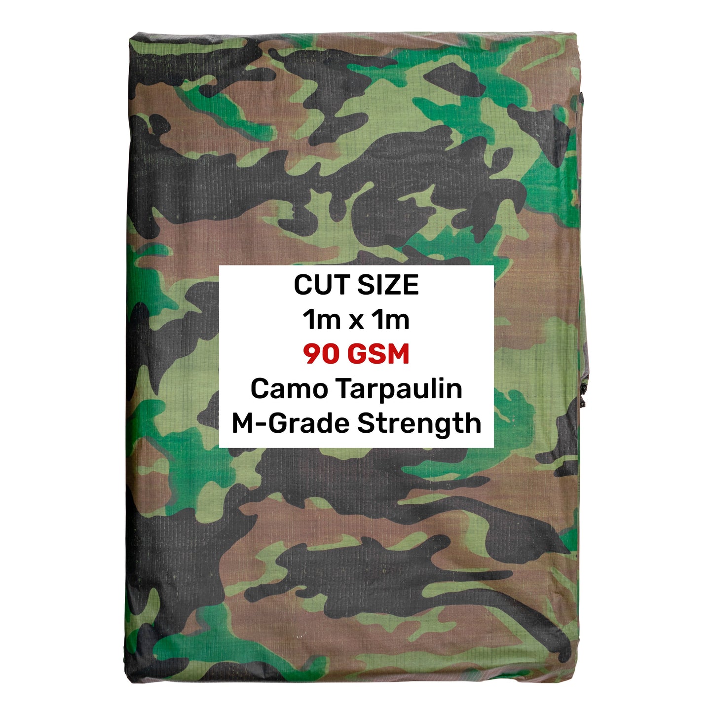 Camouflage M-Grade Tarpaulin 1m x 1m