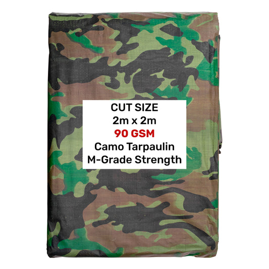 Camouflage M-Grade Tarpaulin 2m x 2m