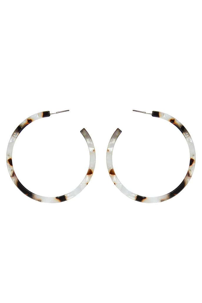 Tatum Tortoiseshell Hoop Earrings