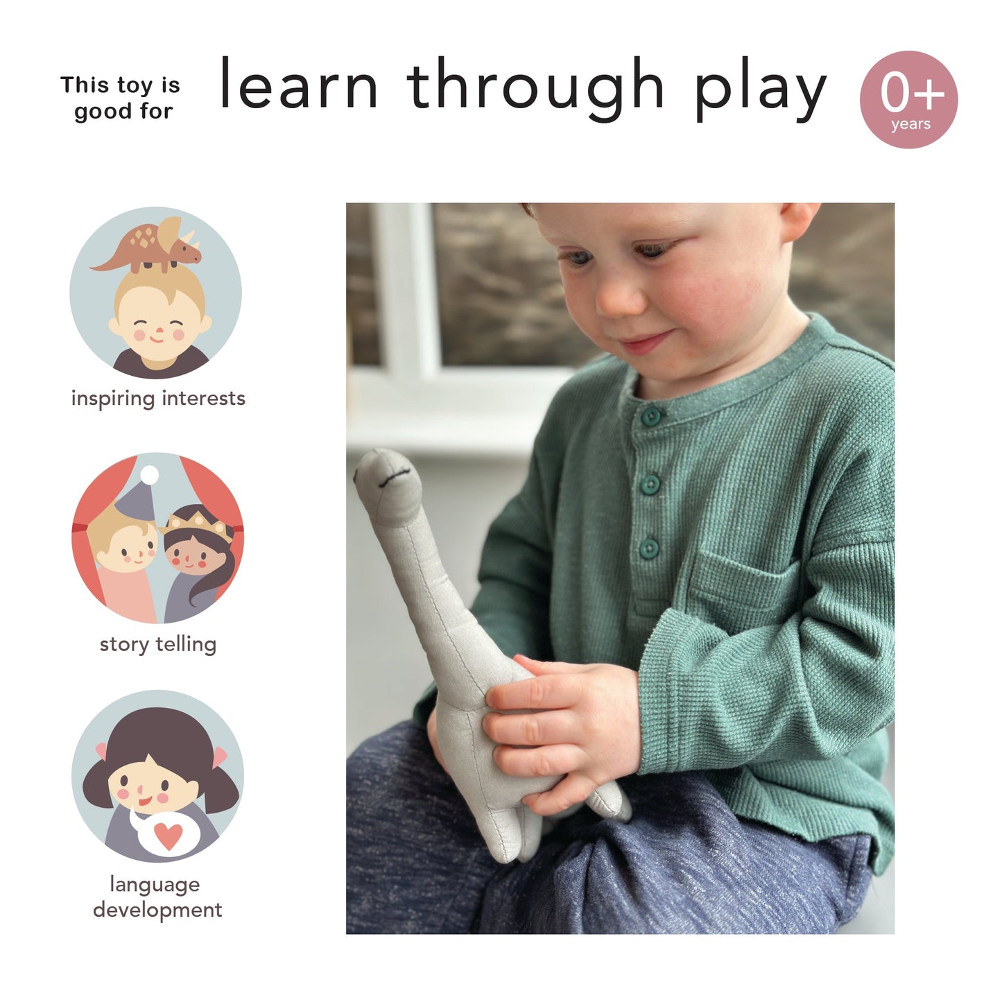 Bronty Linen Dinosaur Toy