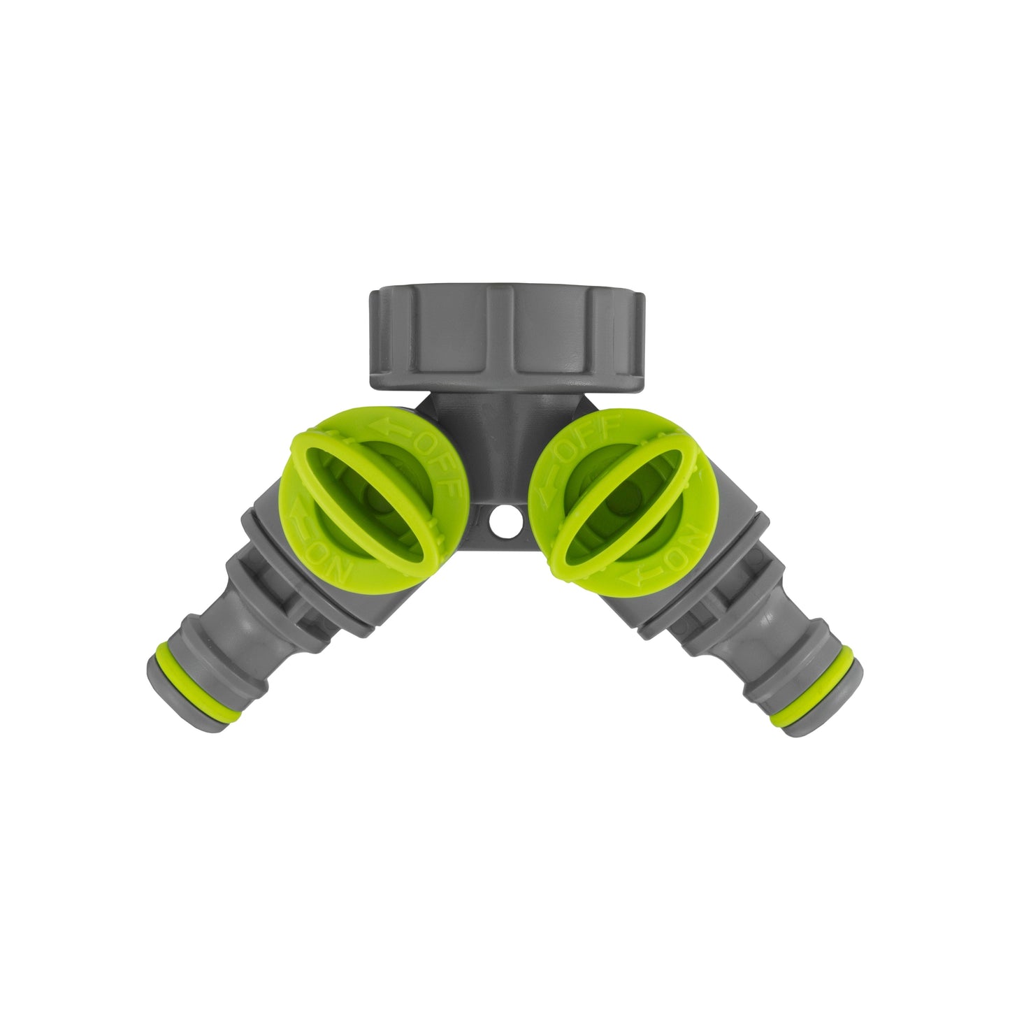 Wall Flange Kit 32mm MDPE + Brass Bib Tap + Lime Two Way Tap Splitter