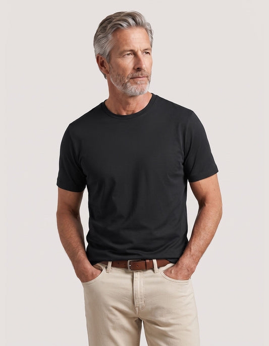 Pure Supima Cotton T-Shirt - Black