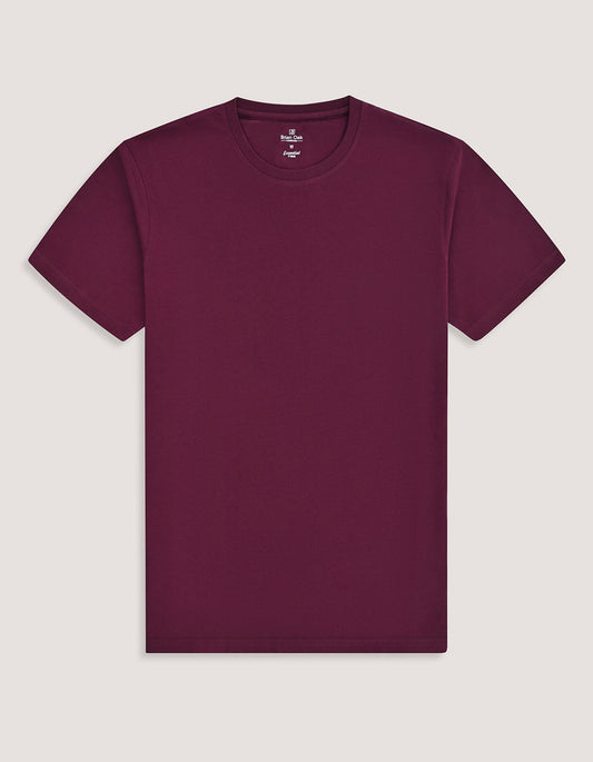 Maroon Plain Cotton T-Shirt