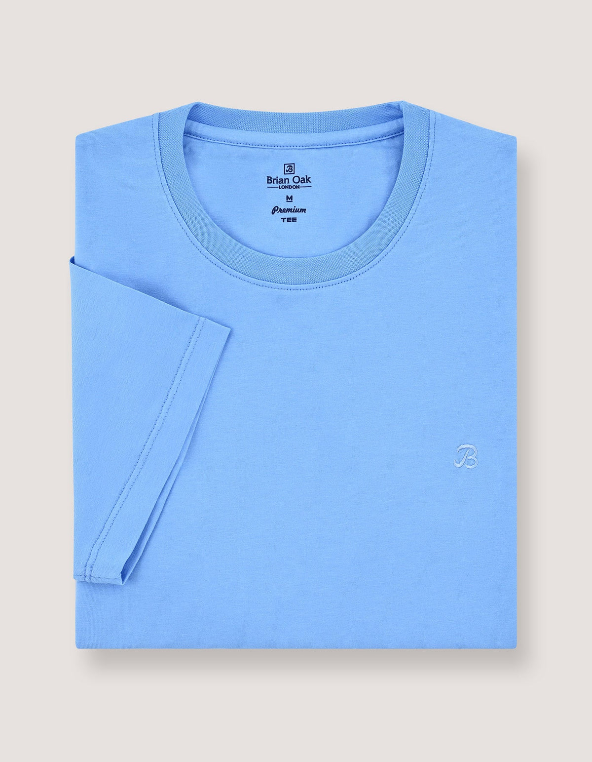 Premium Cotton T-Shirt – Sky Blue