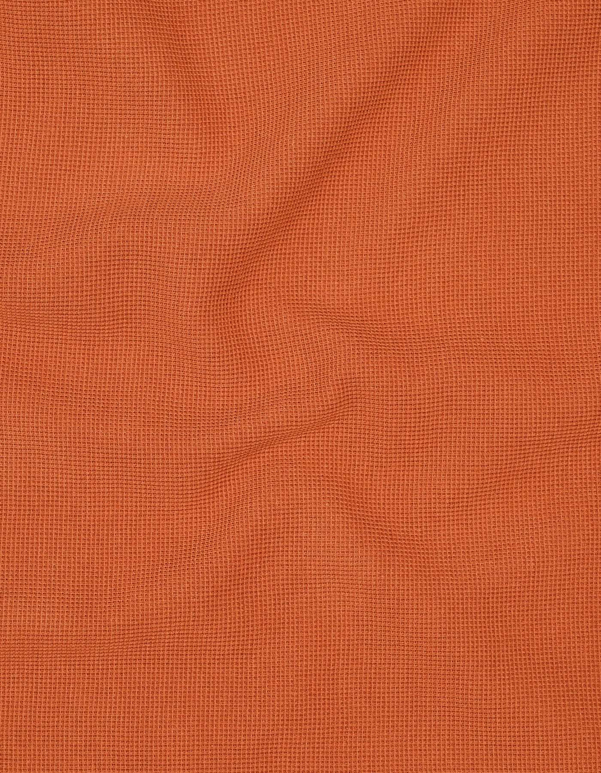 Fiery Rust Textured Cotton T-Shirt