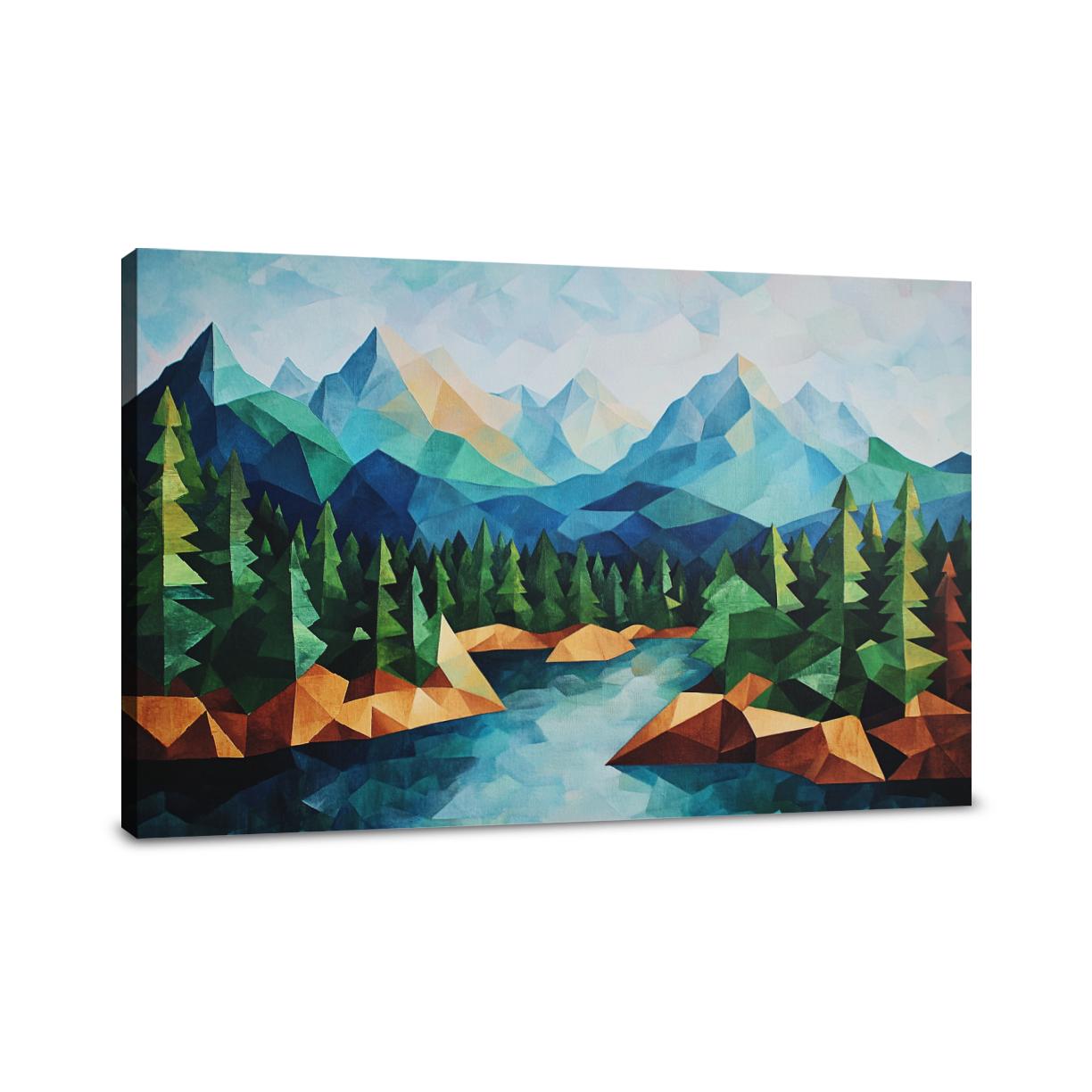 Triangular Forest Canvas