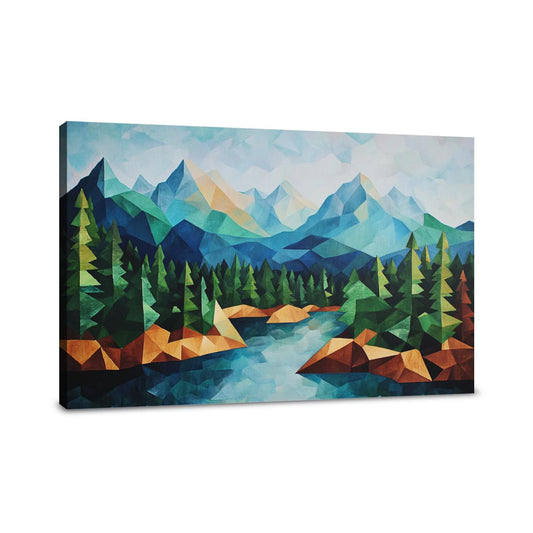 Triangular Forest Canvas