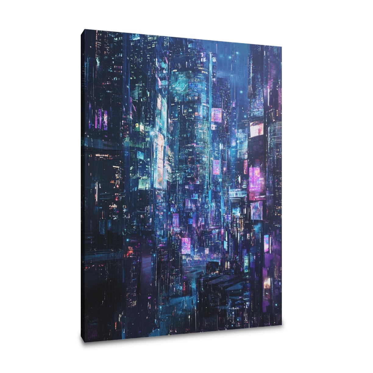 Neon Reflections Canvas