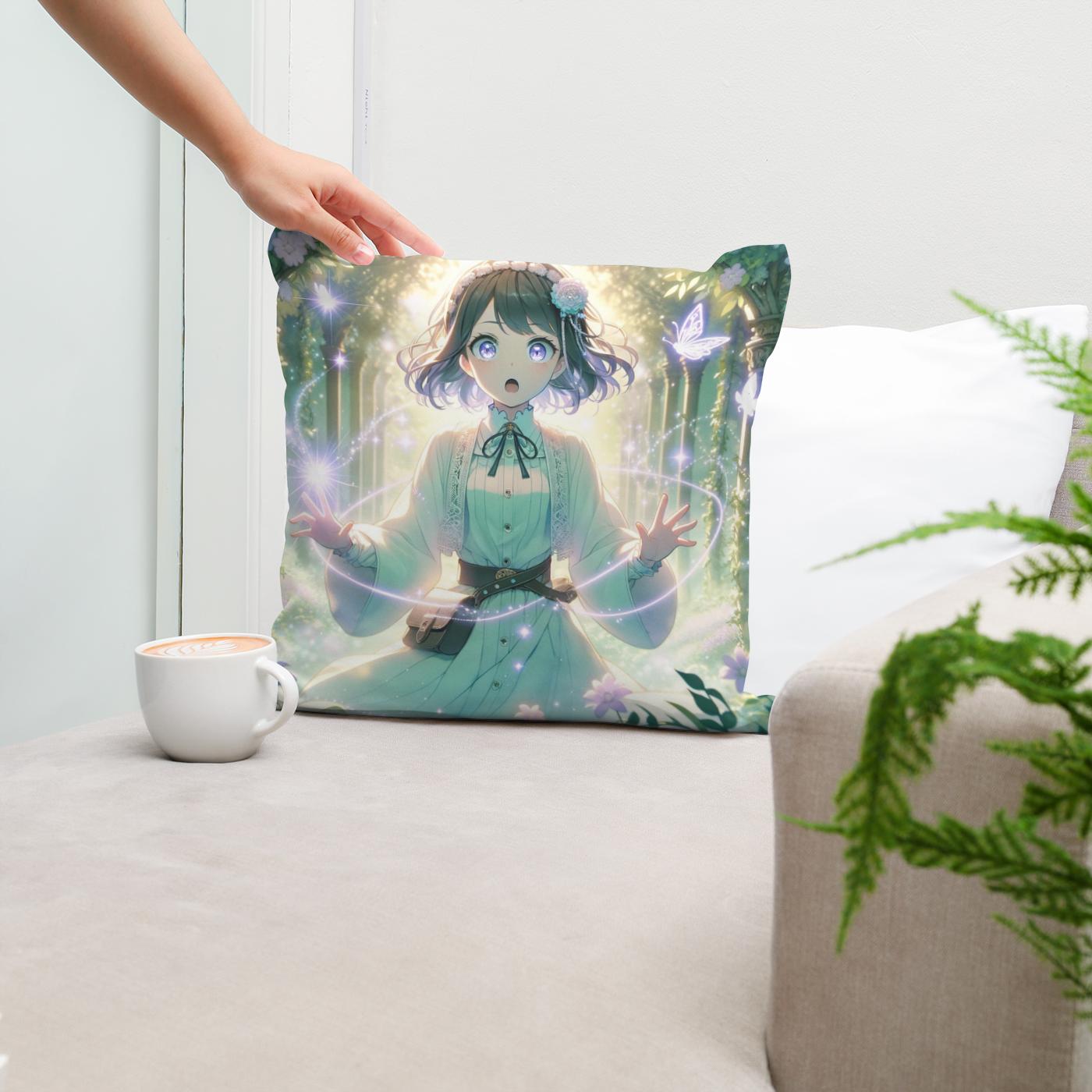 Mystic Forest Awakening Cotton Cushion