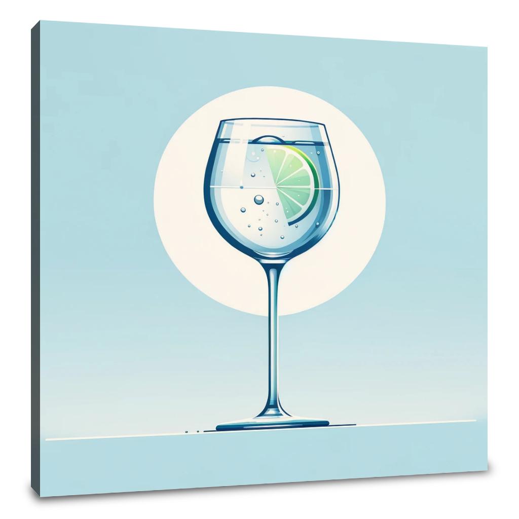 Gin and Tonic Minimalist Canvas
