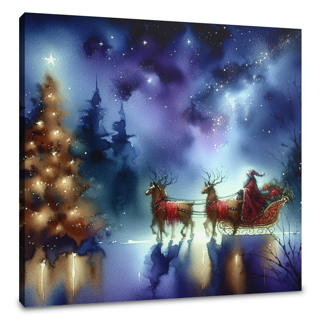 Starry Christmas Melancholia Canvas