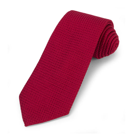 Grenadine Silk Tie In Red